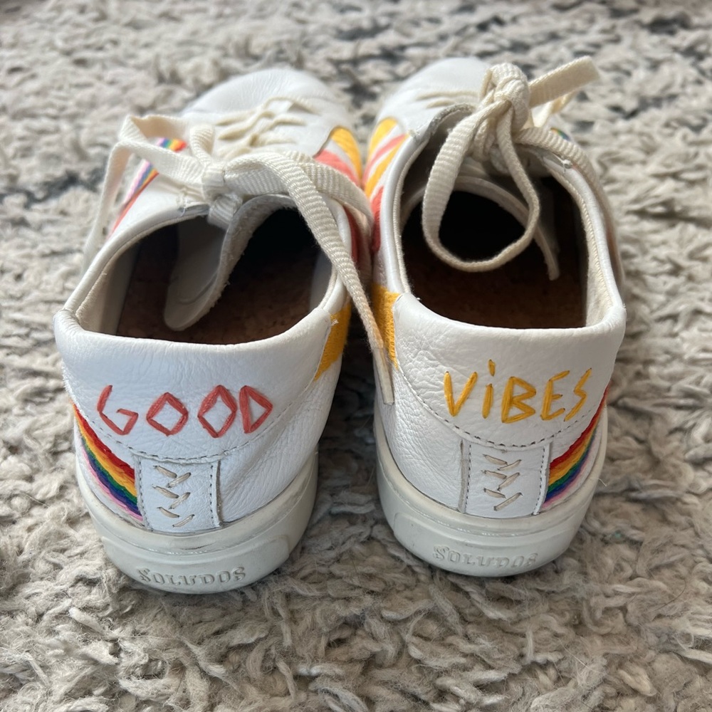Soludos x Lockhart Embroidery “Good Vibes” Sneakers.
